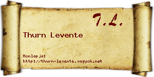 Thurn Levente névjegykártya